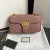 Bolsa de grife marmont saco crossbody saco de bolsa de luxo com cadeia de metal saco de luxo clássico belo saco de ombro 3 tamanho de alta qualidade letra carteira feminina