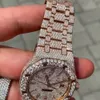 Montre glacé de bonne qualité Watch Incolore Moisanite Diamond Watch for Men Wholesale Price