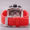 Men's ETAまたはJapan Movement VVS Moissanite Diamond / Half Iced Out Rapper Watch With Mubber Band