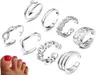 Sommer Beach Urlaub Knöchel Fuß Ring Set Offene Zehenringe für Frauen Mädchen Finger Ring Verstellbarer Schmuck Ganze Geschenke P08183814227