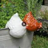 Décorations de jardin Figure de poulet Funny Plug In Resin pour clôtures ou n'importe quelle surface plate artisanat Gift Gift Outdoor Rooster Statues