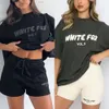 White Foxx Track Singruit Womens Shirt Band Fashion Fashion White Foxx Set Sports and Leisure Squitshirt Sidas Shorts Tees Sets White Foxx Coldie 384