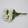 Decorative Flowers Mini PE Calla Lily Artificial Flower Bouquet Multicolor Rose Wedding Party Decoration Scrapbooking Fake