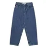 Мужские шорты уличная одежда Polar Big Boy Y2K Pants Gothic Hip Hop Cartoon Cartoon Emelcodery Retro Blue Bacgy Jeans Джинсовый тренажерный зал мужчина