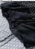 Jupes Mulberry Silk Jupe Elegant for Women Vêtements Vêtements de printemps 2024 Fashion Beach Black Blanc Dot
