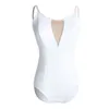 Leggerte per palle da ballo Donne donne Summer Sling V-Neck Gymnastics Black White Professional Dance Costumi per adulti