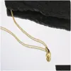 Hangende kettingen ontwerper uni vrouwelijke Jewlery 18K goud voor vrouwen sier trendy set mode moeder Valentijnsdag cadeau vriendin oorbellen otuy5