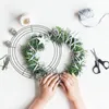 Decorative Flowers 2 Pcs Garland Frame Round Wreath Form Base Rings Wire Frames Iron Backdrop Stand