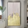 High quality Handmade acrylic oil painting on canvas texture golden foil poster wall art decor hanging picture for living room 240415