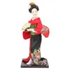 Dekorativa figurer kimono japansk geisha manuell bordsskiva prydnadsstil dekoration dockor trä hem tjej figur figur