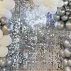 Impreza Silver Square Shiny Shimmerwall Shimmer Sequin Wall Color Panel Po tła