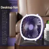 Elektrische fans multifunctionele desktopventilator met LED-licht oplaadbaar camping plafond draagbare ventilatoren elektrische USB-oplaadkoelapparatuur D240429