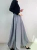 Frauenhose Miyake Plissee Plus -Größe Weitbein Frauen 2024 Korean Mode Original Design High Taille Doppelschicht mit Gürtel