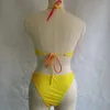 Swimwear féminin Sexy Backless One Piece Swimsuit Femmes 2023 Orange Tie Dye Gradient de maillot de bain africain Grand Taille Costume de baignade Monokini Y240429