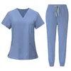 Multicolor Unisex Short Sleeved Pharmacy Nurse Uniform Hospital Doctor Workwear Oral Dental Surgery Uniforms Scrubs Sets 240418