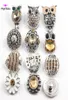 whole 50pcsLot High quality mix styles Fashion 18mm metal rhinestone snap buttons fit noosa chunks Ginger bracelet Necklace e1745012