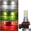 Phares de voiture Nouveau brouillard flash LED Super lumineux H3 H8H11 9006 lampe avant en trois couleurs bb blanc jaune vert vert rose gouttes de goutte dhqpn