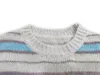 Мужская свитер толстовка буква буквы Жаккард свободный с длинным рукавом джемпер -джемпер повседневный экипаж.