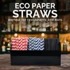 Disposable Cups Straws 1000pcs Paper Biodegradable Birthday Wedding Party Family Gathering Kitchen Supplies Wholesale
