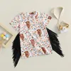 Girl Dresses Baby Western Dress Western Abito a manica corta T-shirt per estate