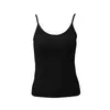 Women's Tanks Camis Padded Bra Womens Modal Italian Solid Cami Top Tank Top Womens Camisole With Built In Bra Sports Home Camisole Fitness Tank TopL240429