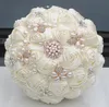 Gorgeous Crystal Ivory Wedding Bouquet Brooch Bowknot Wedding Decoration Artifical Flowers Bridal Bouquets W252171235576