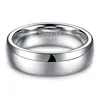 Bands anneaux joesquaire simple cercle ordinaire 6 mm Tungsten en carbure pour hommes