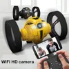 wifi fpvカメラHD RCジャンプカージャンプ音楽LEDヘッドライトRCバウンスカーギフトおもちゃキッズギフト240418