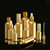 Speicherflaschen 12pcs Gold leer Make -up -Sein