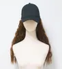 Ball Caps 2022 Black Baseball Cap Wig Hat Italian Long Hair Good Care Girl Female Instagram Wool Roll4380200