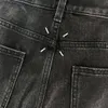 2024 Spring herfst borduurbrief afdrukken zipper herenjeans gebleekte licht gewassen man's lange potloodbroek wcnz136