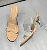 2021 New Women Sandals PVC Jelly Crystal Heel Mulheres Transparentes Sexy Clear High Heels Sandálias de verão Sapatos Tamanho15084183