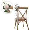 Fleurs décoratives chaise artificielle arrière de fleur de fleur de mariage décorations d'allée arrangement de banc de banc pour décoration florale