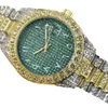 Famille de main-d'œuvre à la mode et élégante Trois montres pour hommes et femmes du calendrier complet des diamants