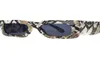 Lunettes de soleil Peau serpent Brown Python Femmes Vintage Rectangle Brand Designer pour UV400 Eyewear1165903