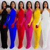 Seksi Dantel Pathwork Bodycon Uzun Parti Elbiseleri Kadınlar İçin Akşam Kollu Çiçek Deli Deli Doğum Günü Kırmızı Balo Elbise 240424