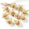 Fleurs décoratives 20pcs 4cm vintage artificiel rose tête fleur de soie diy matériau de sein de sein de la maison décoration cadeau de mariage