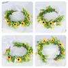 Dekorativa blommor Flower Crown Kit Girl Headpiece Floral pannband för kvinnor Fairy Hair Girls Pannband