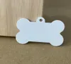 Dog Tagid Card SML Botvormige metalen Cat Tags Dhl Sublimatie Pet Dubbelzijdige witte ID Naam Pendant Jewelry923211111