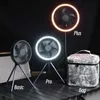 Ventiladores elétricos 10000mAh Camping Fan Recarregable Desktop Air Circulator de teto sem fio ventilador elétrico com pacote de energia LED Tripodwx