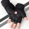 Handledsstöd fitness träning hantel tillbehör utrustning gym handskar halv fingervikt lyft utomhus