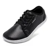 HOBIBEAR Minimalist for Men Wide Toe Barefoot Zero Drop Casual Leather Fashion Sneakers Lightweight Walking Shoes 240428