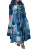 Wmstar Plus size Women Desped Dress Fashion Maxi Dresses a manica lunghe ORMO BRO ALLA ALLA FALL DROCE ALL'INGIAMAZIONE CON BANDAGE 240426