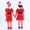 Girl Dresses Kids Christmas Cosplay Santa Claus Costume Outfit Elf Rollspel Årsfest Full Set Xmas Clothes Carnival Suit For Children