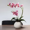 Kwiaty dekoracyjne motyl orchidea sztuczny kwiat kreatywny stół do salonu fałszywy pulpit rośliny doniczkowe ozdoby do dekoracji domowej