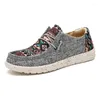 Buty swobodne Wygodne płótno Mężczyzniki Mocassin Homme Moccasins Summer Streetwear Plus duży rozmiar 48 49 50