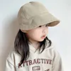 Hoeden Korea Solid Color Baby Baby Girls Summer Fisherman Hat Spring Autumn Sunshade Baseball Caps For Kids 2-6 jaar