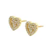 Chine fabricant Crystal Love Heart Shape vis Back Back Boucles d'oreilles micro Moisanite