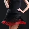 Stage Wear Adult Latin Dance Skirt Women's Two-layer Tassel Practice Short Modern Performance Costume 8colors Fringed