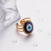 Clusterringe 18K PVD Gold plattiert Edelstahl Minimalistische Devil's Eye Tropföl ausgehöhlt